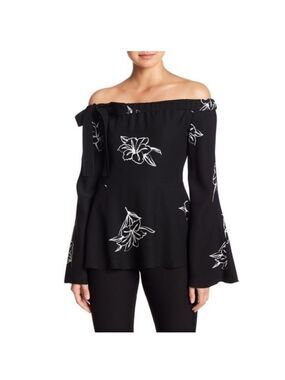DEREK LAM 10 CROSBY Off the Shoulder Top